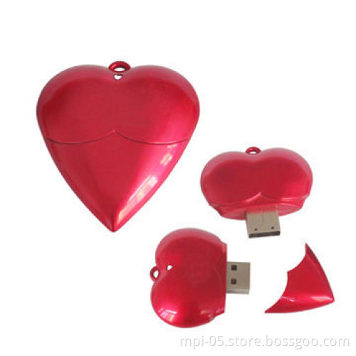 Beautiful heart shape OEM USB flash drive